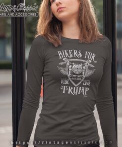Bikers For Trump Save America Shirt Patriotic Longsleeves