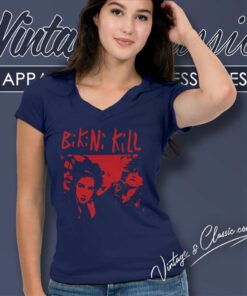 Bikini Kill Red Gift For Friends Shirt 5 Bikini Kill Red Gift For Friends V Neck TShirt