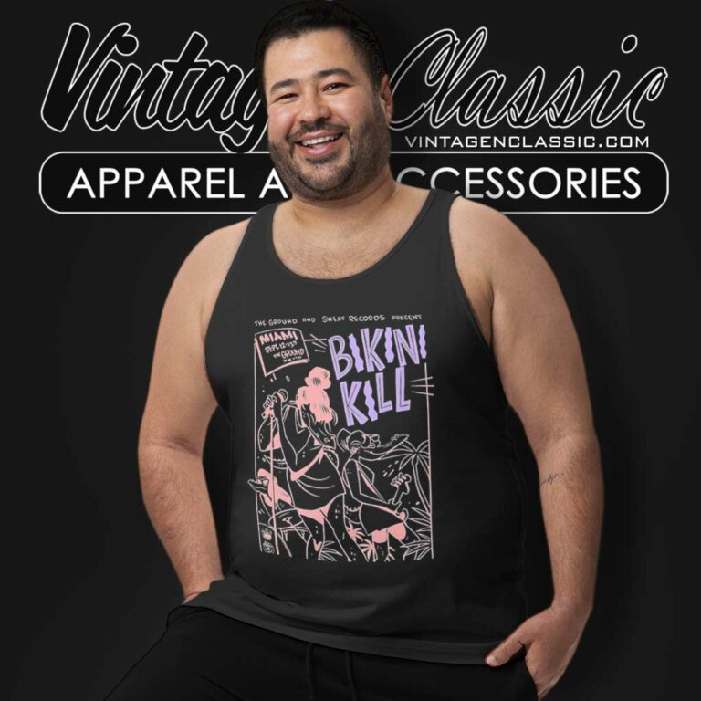 Bikini Kill The Ground And Sweat Records Present Tank Top Racerback Bikini Kill The Ground And Sweat Records Present Tank Top Racerback