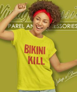 Bikini Kill Yellow Flyer Shirt 2 Bikini Kill Yellow Flyer Women TShirt