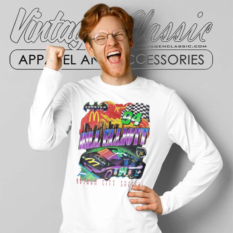 Bill Elliot Batman Forever Nascar Long Sleeve Tee Bill Elliot Batman Forever Nascar Long Sleeve Tee