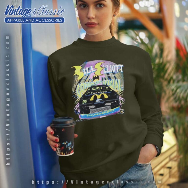 Bill Elliott 1995 Batman Forever Nascar Racing Sweatshirt Bill Elliott 1995 Batman Forever Nascar Racing Sweatshirt