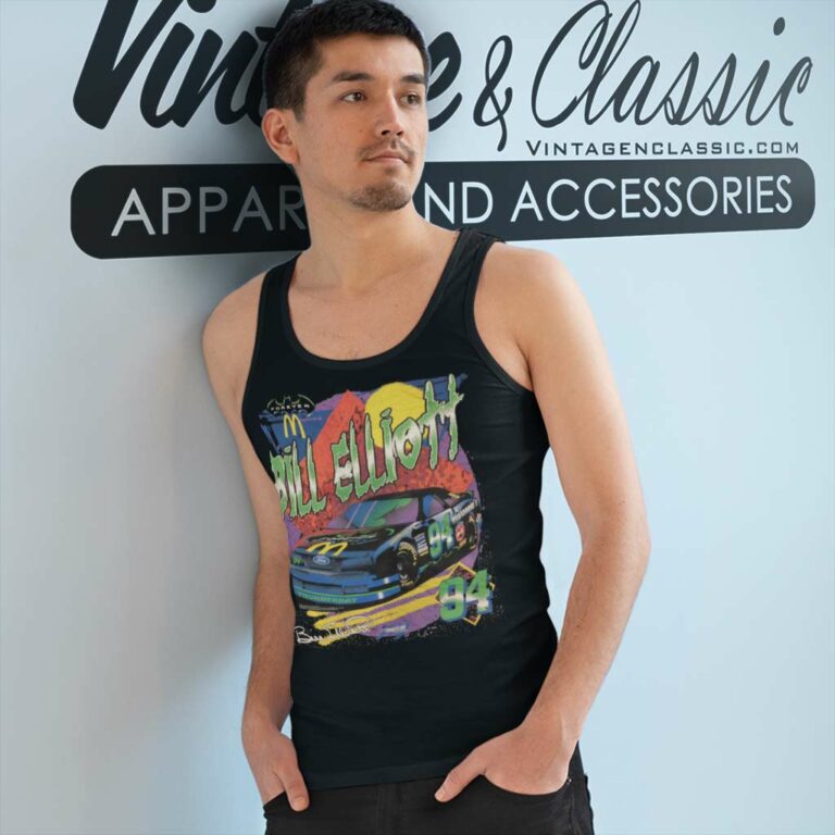 Bill Elliott Batman Forever Thunderbat Vintage Nascar Tank Top Racerback Bill Elliott Batman Forever Thunderbat Vintage Nascar Tank Top Racerback