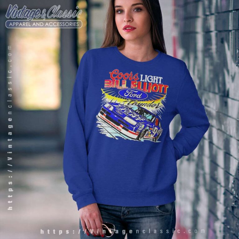 Bill Elliott Coors Light Ford Vintage Nascar Sweatshirt Bill Elliott Coors Light Ford Vintage Nascar Sweatshirt
