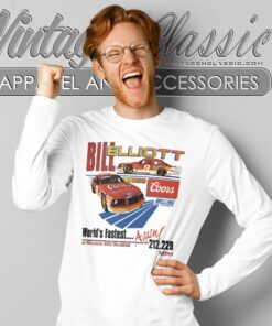Bill Elliott Worlds Fastest Again Shirt, Vintage Nascar Coors 5 Bill Elliott Worlds Fastest Again Long Sleeve Tee