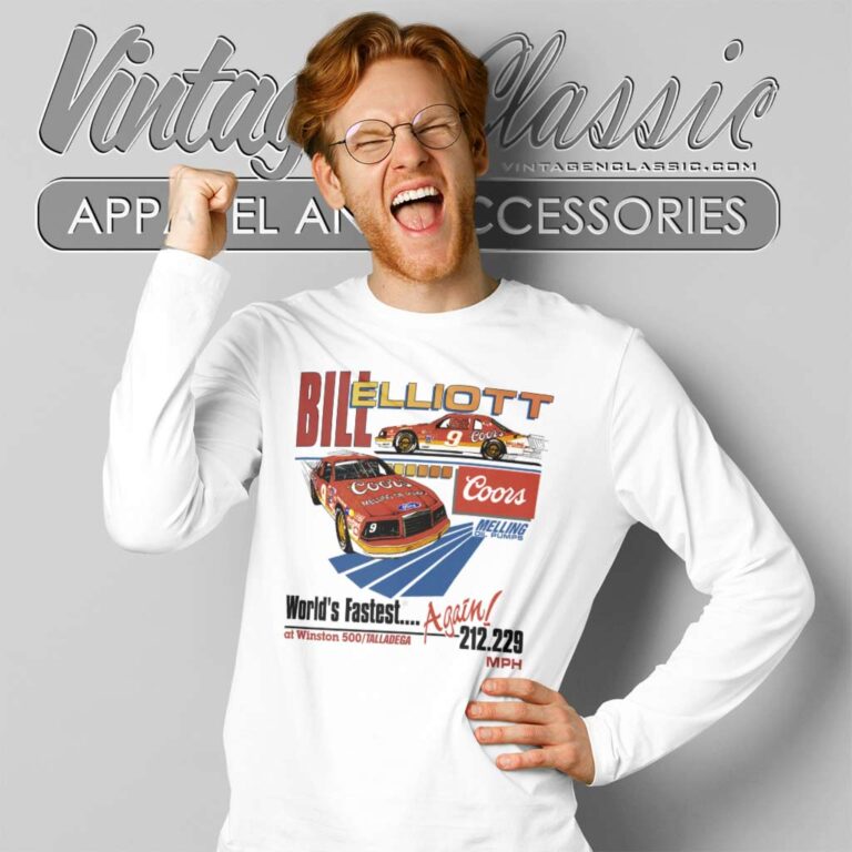 Bill Elliott Worlds Fastest Again Long Sleeve Tee Bill Elliott Worlds Fastest Again Long Sleeve Tee