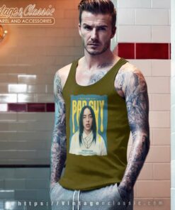 Billie Eilish Bad Guy Black Top Big Tshirt Tank Top Racerback