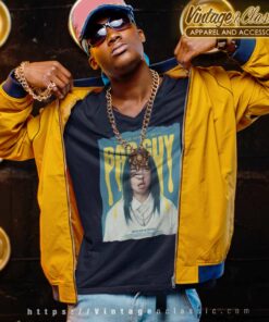 Billie Eilish Bad Guy Black Top Big Tshirt V Neck TShirt