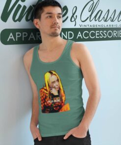 Billie Eilish Flames Poster Tank Top Racerback