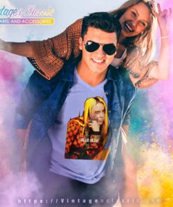 Billie Eilish Flames Poster V Neck TShirt