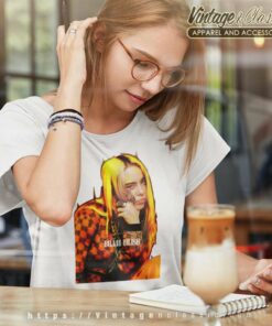 Billie Eilish Flames Poster Women TShirt