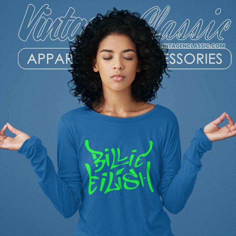 Billie Eilish Logo Clipart Long Sleeve Tee Billie Eilish Logo Clipart Long Sleeve Tee