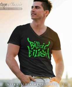 Billie Eilish Logo Clipart Shirt 4 Billie Eilish Logo Clipart V Neck TShirt