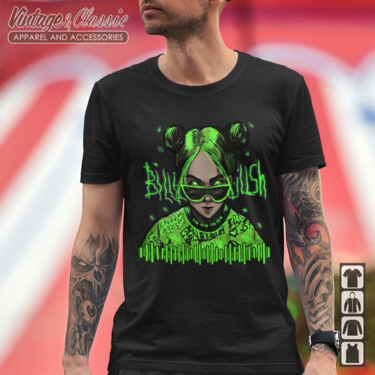 Billie Eilish logo Green neon tshirt Billie Eilish logo Green neon tshirt