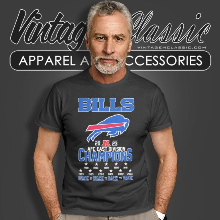 Bills 2023 Afc East Division Champions Back To Back To Back To Back T Shirt Bills 2023 Afc East Division Champions Back To Back To Back To Back T Shirt