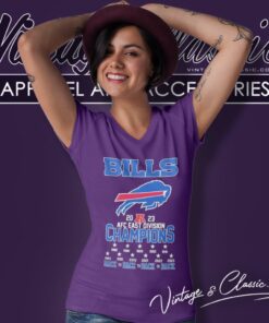 Bills 2023 Afc East Division Champions Back To Back To Back To Back V Neck TShirt