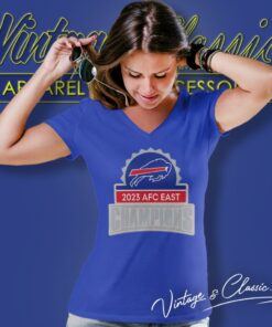 Bills 2023 Afc East Division Champions Hatpin Logo V Neck TShirt