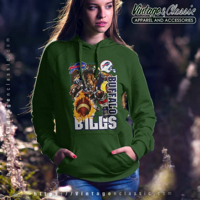 Bills Rush Flaming Football Hoodie Bills Rush Flaming Football Hoodie