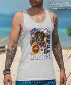 Bills Rush Flaming Football Tank Top Racerback