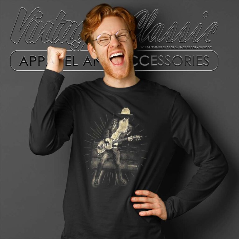 Billy Gibbons Of Zz Top Live Iii Long Sleeve Tee Billy Gibbons Of Zz Top Live Iii Long Sleeve Tee