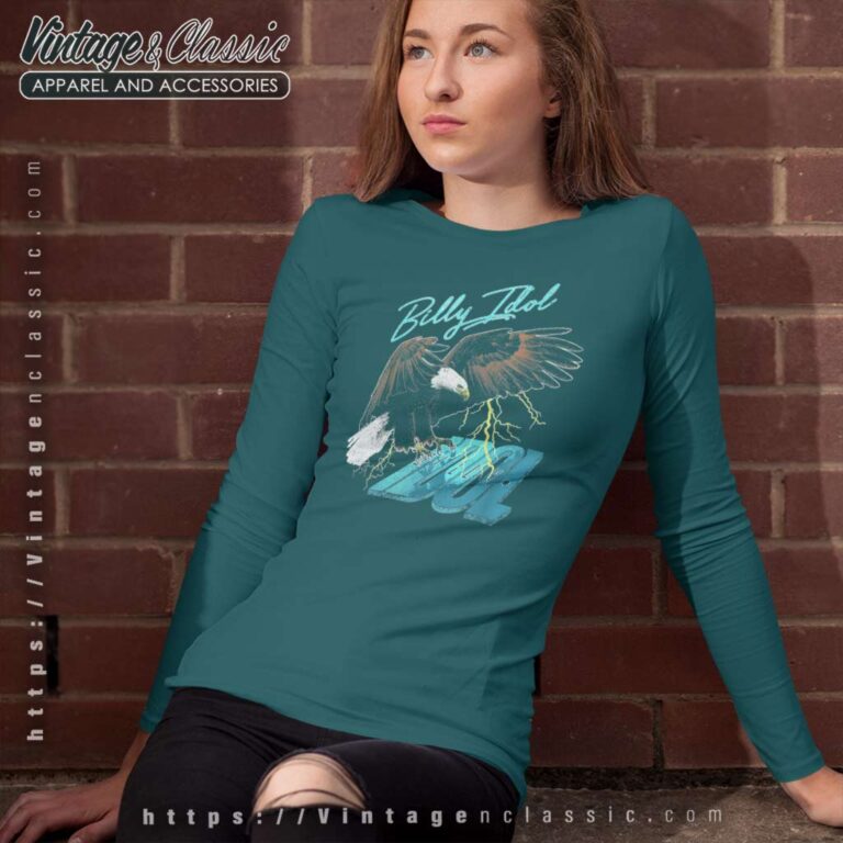 Billy Idol Biker Eagle Long Sleeve Tee Billy Idol Biker Eagle Long Sleeve Tee