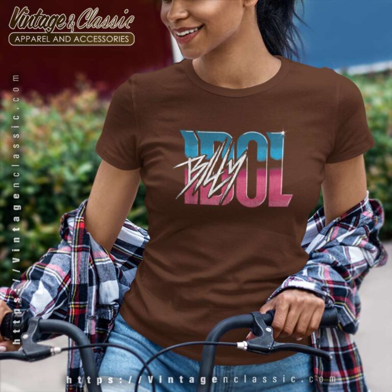Billy Idol Gradient Logo Women TShirt Billy Idol Gradient Logo Women TShirt