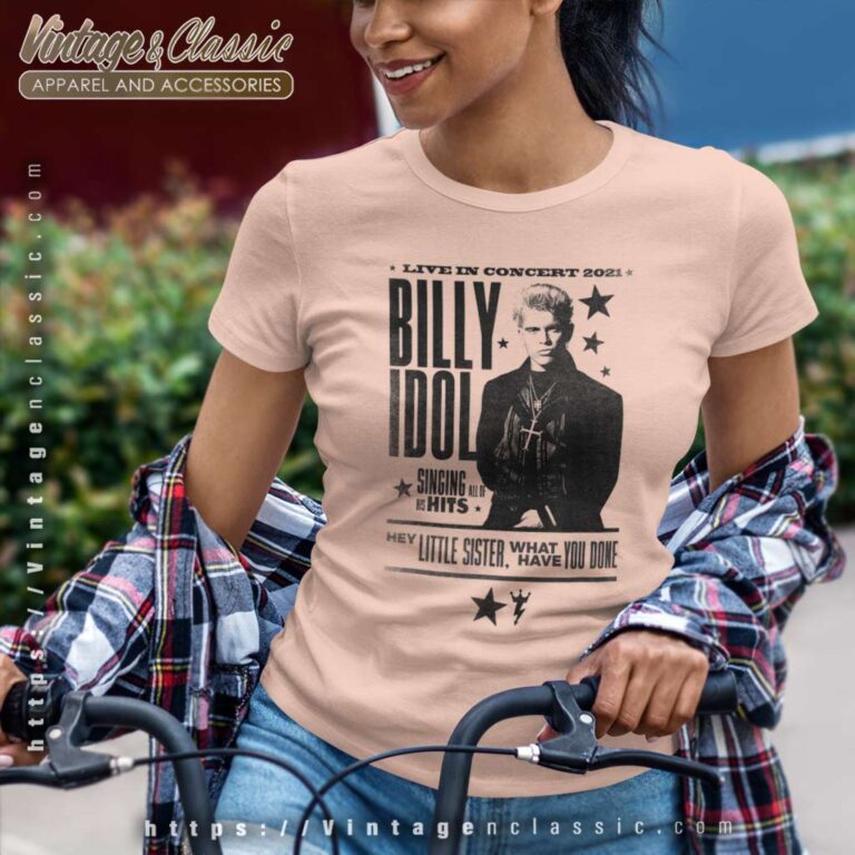 Billy Idol Live In Concert Women TShirt Billy Idol Live In Concert Women TShirt