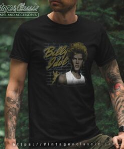 Billy Idol Spiked Hair Portrait Shirt 4 Billy Idol Spiked Hair Portrait T Shirt