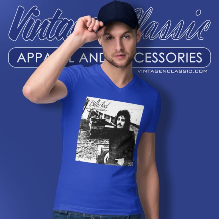 Billy Joel Cold Spring Harbor V Neck TShirt Billy Joel Cold Spring Harbor V Neck TShirt