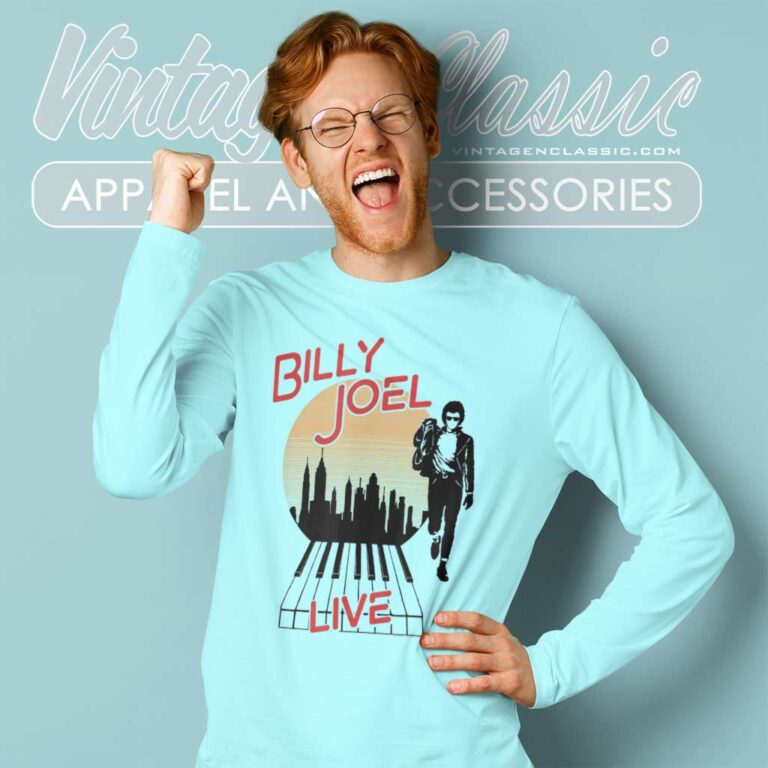 Billy Joel Live In The City Long Sleeve Tee Billy Joel Live In The City Long Sleeve Tee