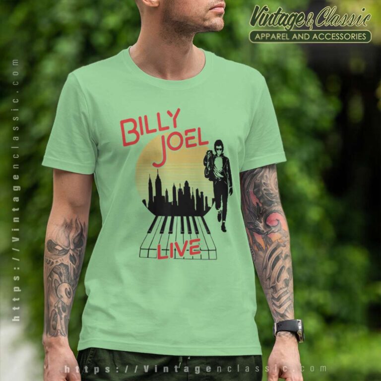 Billy Joel Live In The City T Shirt Billy Joel Live In The City T Shirt