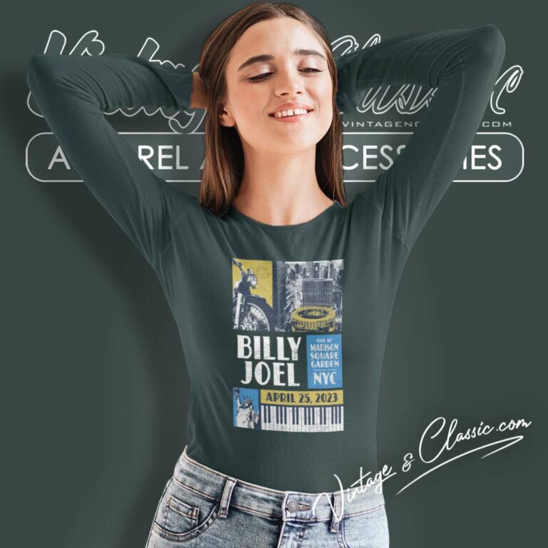 Billy Joel Msg Event In New York Long Sleeve Tee Billy Joel Msg Event In New York Long Sleeve Tee