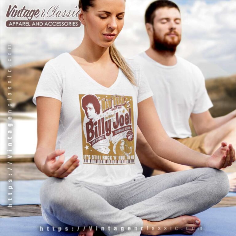 Billy Joel New York's Native Son V Neck TShirt Billy Joel New York's Native Son V Neck TShirt