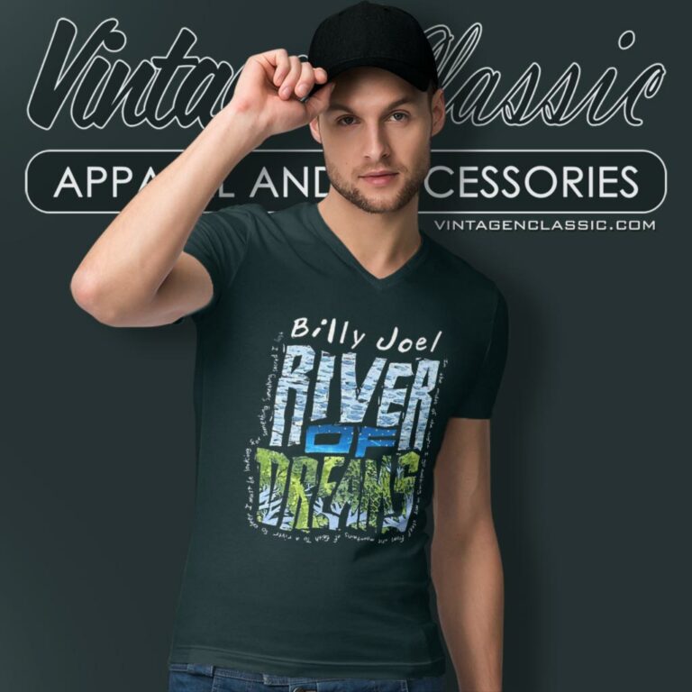 Billy Joel River Of Dream V Neck TShirt Billy Joel River Of Dream V Neck TShirt