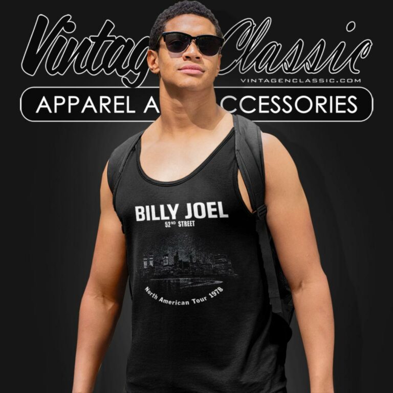 Billy Joel Shirt 52nd Street Tour Tank Top Racerback Billy Joel Shirt 52nd Street Tour Tank Top Racerback