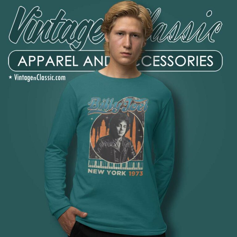Billy Joel Shirt Billy Joel New York 1973 Long Sleeve Tee Billy Joel Shirt Billy Joel New York 1973 Long Sleeve Tee