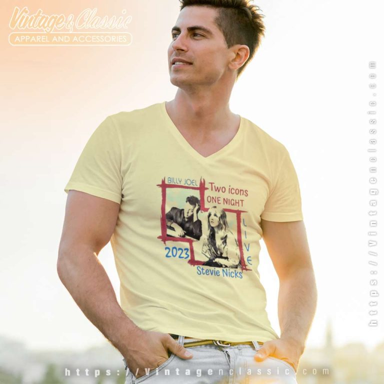 Billy Joel Stevie Nicks Tour 2023 V Neck TShirt Billy Joel Stevie Nicks Tour 2023 V Neck TShirt