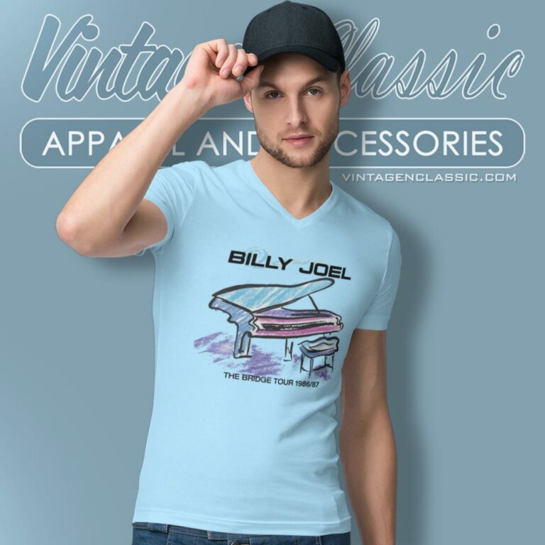 Billy Joel The Bridge V Neck TShirt Billy Joel The Bridge V Neck TShirt