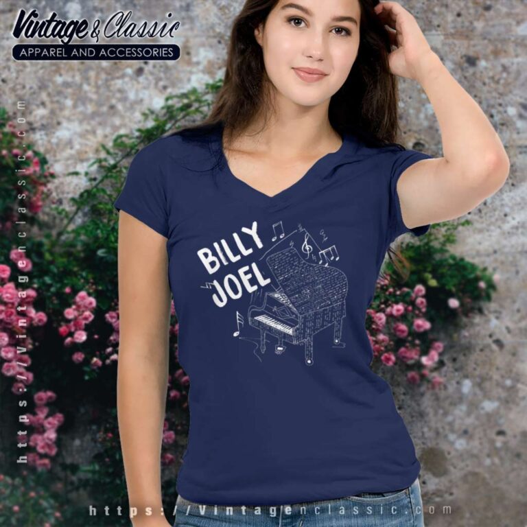 Billy Joel The Keys V Neck TShirt Billy Joel The Keys V Neck TShirt