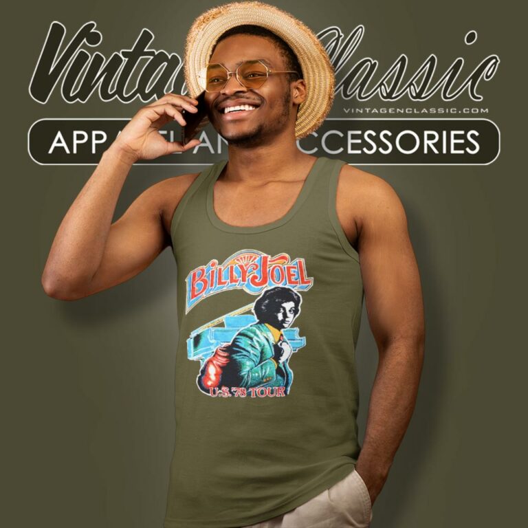 Billy Joel Usa 78 Tour Tank Top Racerback Billy Joel Usa 78 Tour Tank Top Racerback