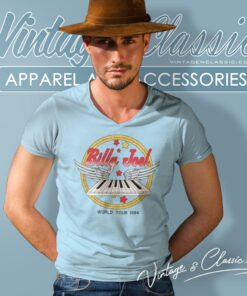 Billy Joel World Tour 1984 V Neck TShirt