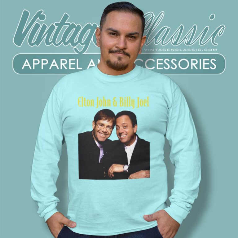 Billy Joel X Elton John Shirt Face To Face Tour Long Sleeve Tee Billy Joel X Elton John Shirt Face To Face Tour Long Sleeve Tee