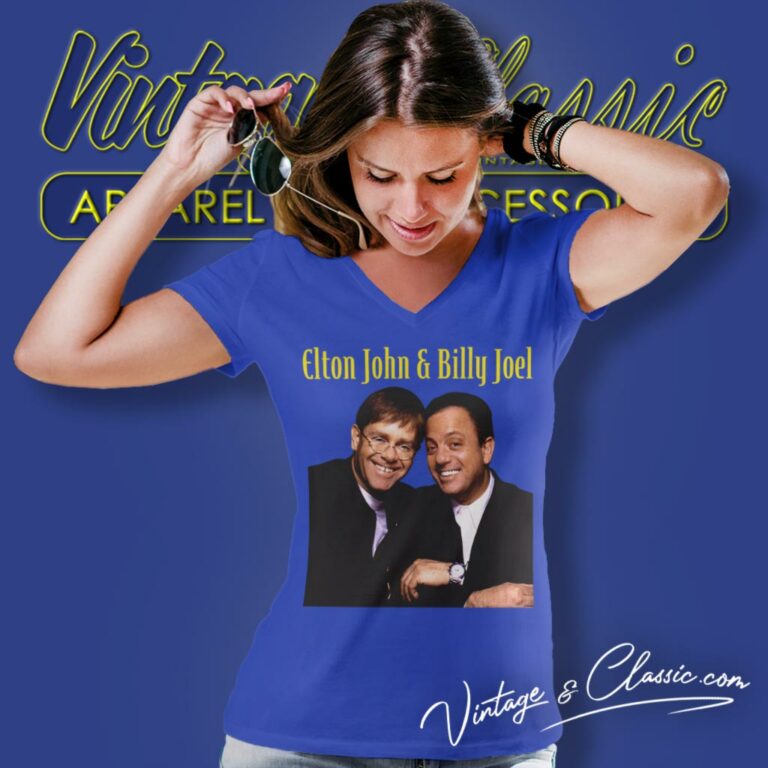 Billy Joel X Elton John Shirt Face To Face Tour V Neck TShirt Billy Joel X Elton John Shirt Face To Face Tour V Neck TShirt