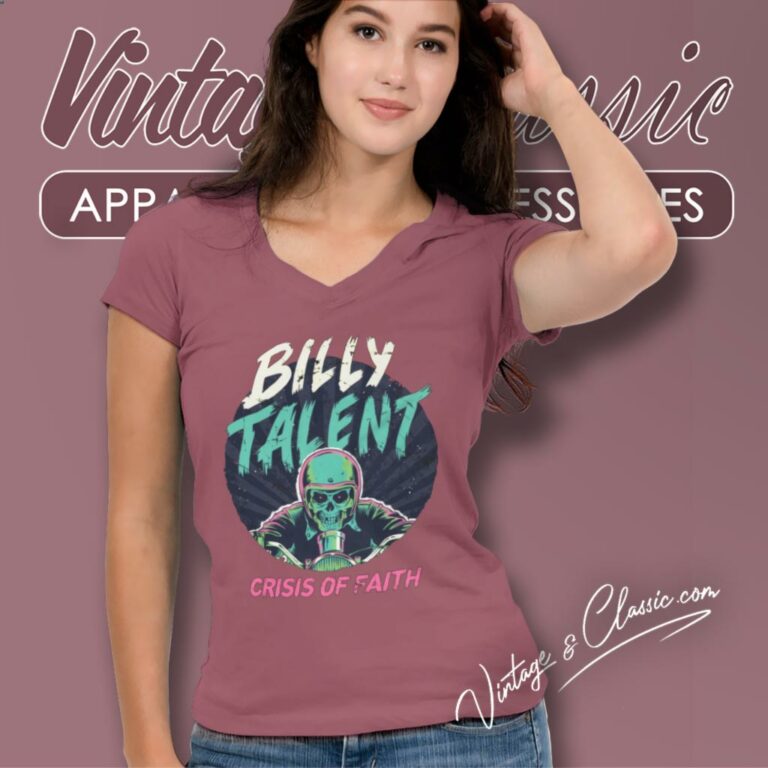 Billy Talent Shirt Circle Rider V Neck TShirt Billy Talent Shirt Circle Rider V Neck TShirt