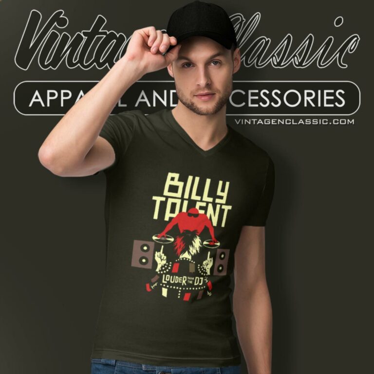 Billy Talent Shirt Louder Than The Dj V Neck TShirt Billy Talent Shirt Louder Than The Dj V Neck TShirt