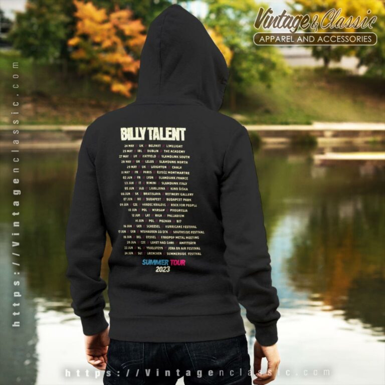 Billy Talent Shirt Summer Tour 2023 Backside Hoodie Billy Talent Shirt Summer Tour 2023 Backside Hoodie