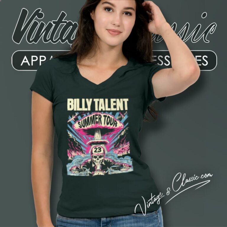 Billy Talent Shirt Summer Tour 2023 V Neck TShirt Billy Talent Shirt Summer Tour 2023 V Neck TShirt