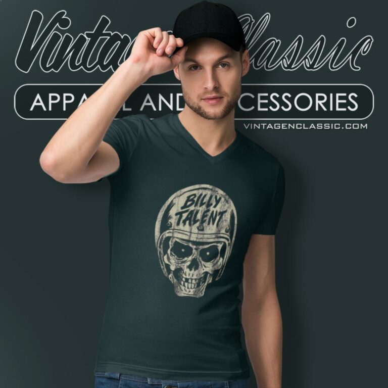 Billy Talent Skull V Neck TShirt Billy Talent Skull V Neck TShirt
