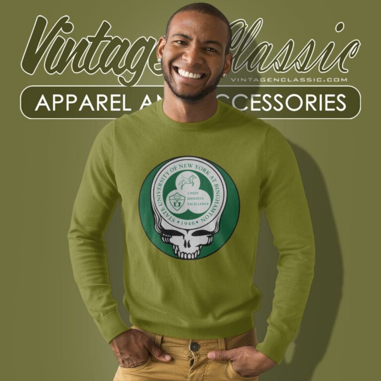 Binghamton University Grateful Dead Steal Your Face Sweatshirt Binghamton University Grateful Dead Steal Your Face Sweatshirt