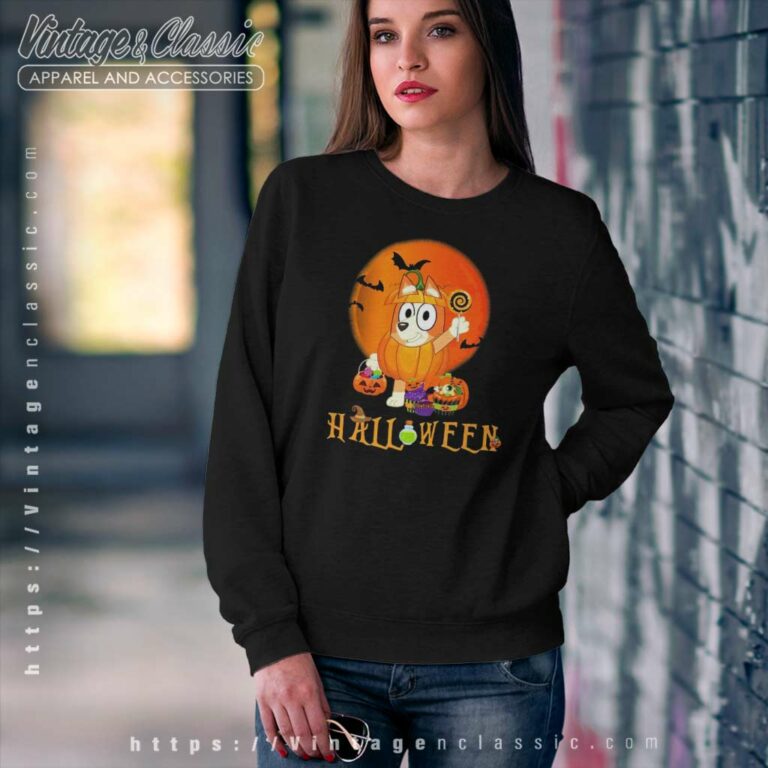 Bingo Halloween Pumpkin Shirt Bluey Halloween Sweatshirt Bingo Halloween Pumpkin Shirt Bluey Halloween Sweatshirt